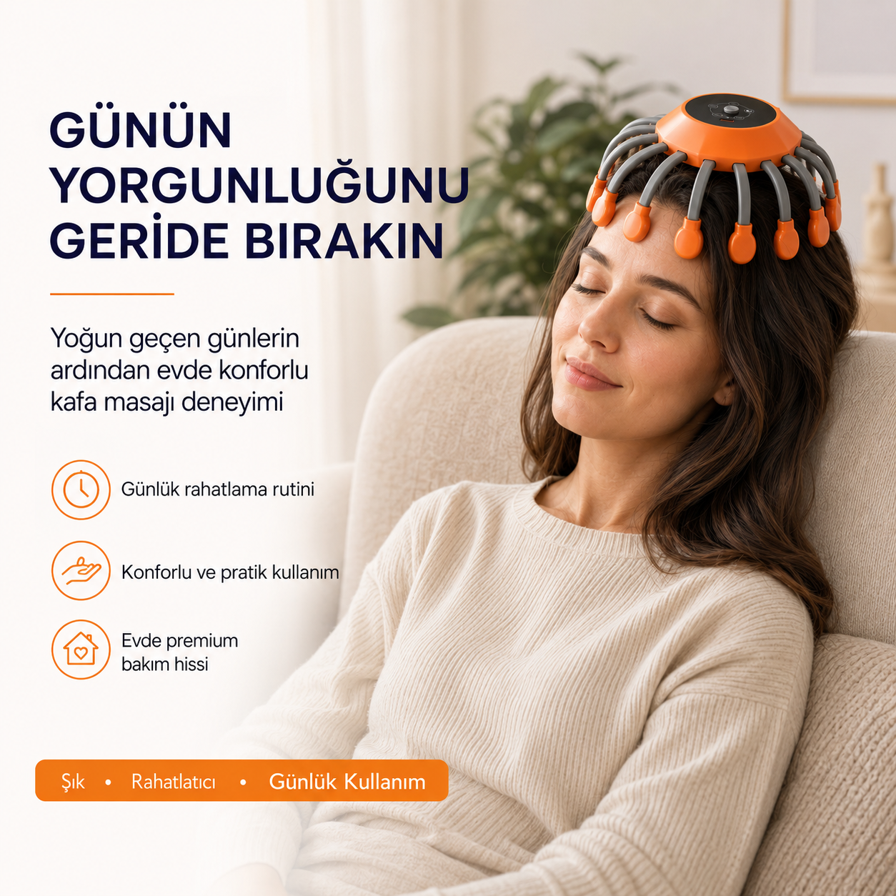 Migren ve Baş Ağrısı Masaj Aleti | Derin Rahatlama